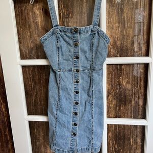 Aeropostale button down fitted Jean dress.  Size: small. Only worn once.